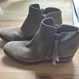 Dolce Vita Tan Suede Ankle Boots